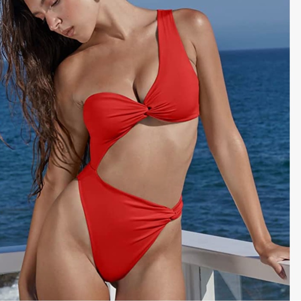 Red swimsuit NWOT